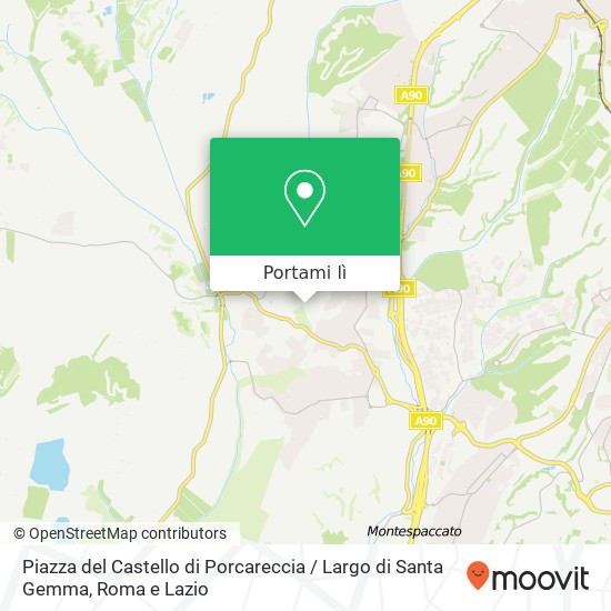 Mappa Piazza del Castello di Porcareccia / Largo di Santa Gemma