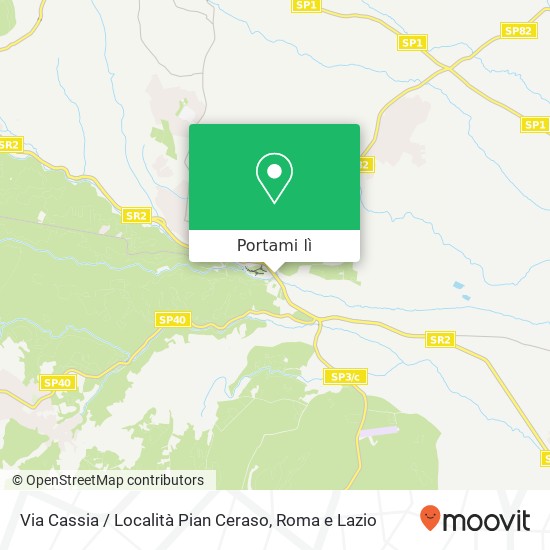 Mappa Via Cassia / Località Pian Ceraso