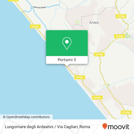 Mappa Lungomare degli Ardeatini / Via Cagliari