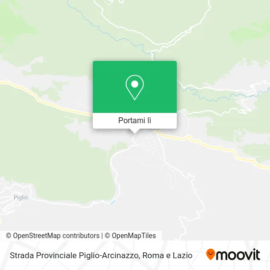 Mappa Strada Provinciale Piglio-Arcinazzo