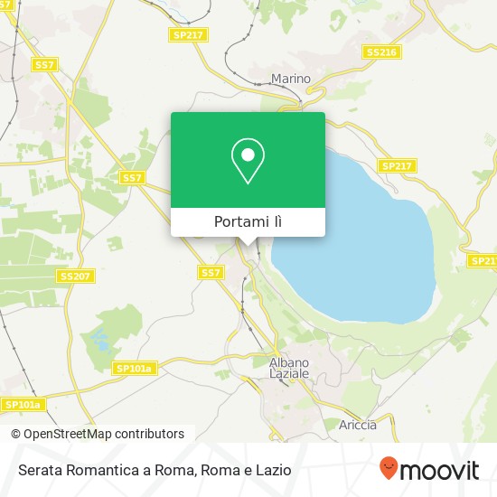 Mappa Serata Romantica a Roma
