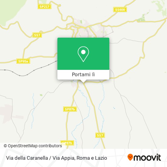 Mappa Via della Caranella / Via Appia