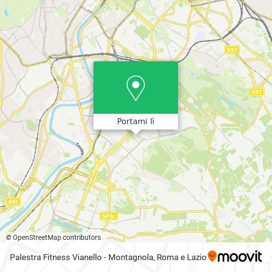 Mappa Palestra Fitness Vianello - Montagnola