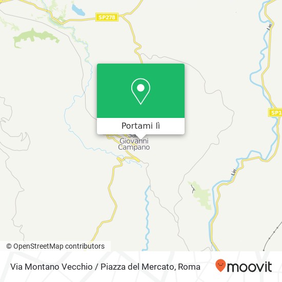 Mappa Via Montano Vecchio / Piazza del Mercato