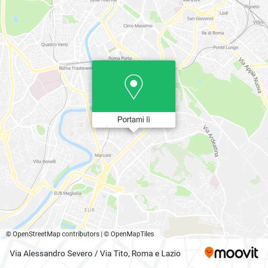 Mappa Via Alessandro Severo / Via Tito