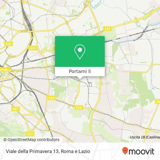 Mappa Viale della Primavera  13