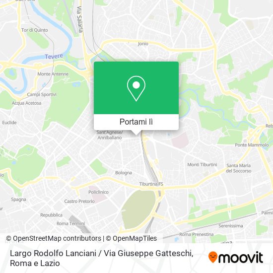 Mappa Largo Rodolfo Lanciani / Via Giuseppe Gatteschi