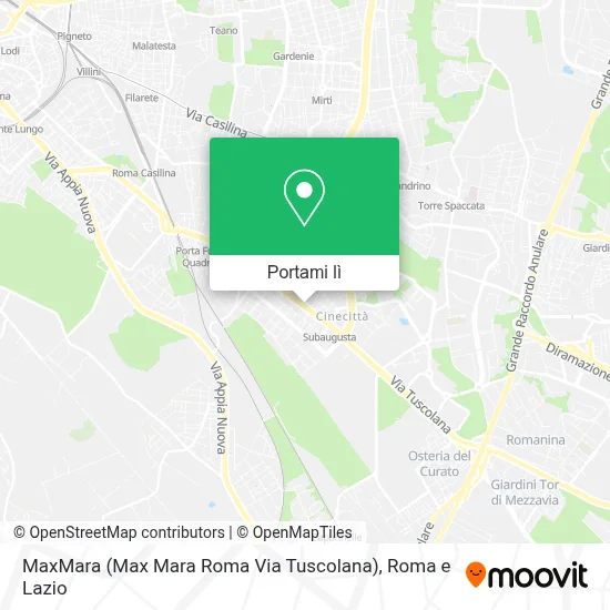 Mappa MaxMara (Max Mara Roma Via Tuscolana)