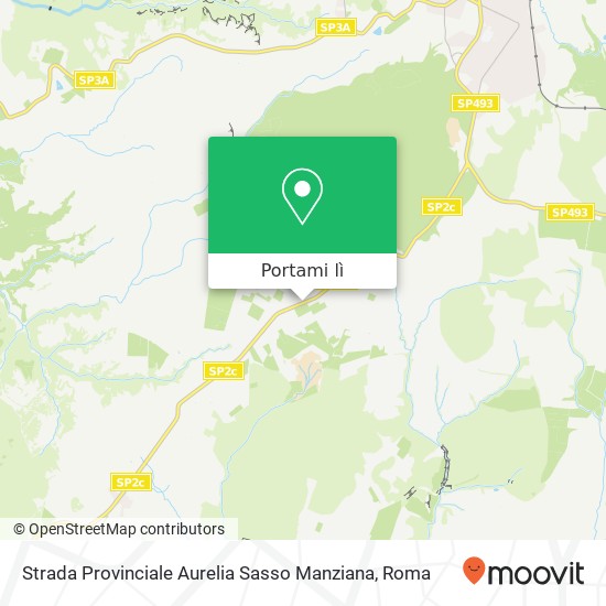 Mappa Strada Provinciale Aurelia Sasso Manziana