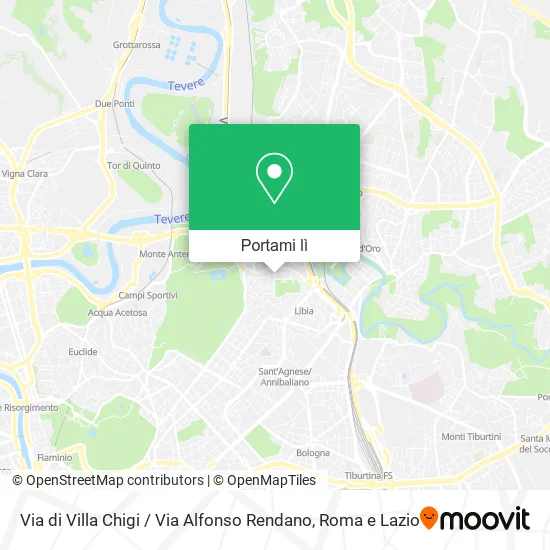 Mappa Via di Villa Chigi / Via Alfonso Rendano
