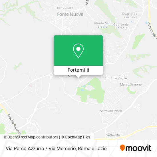 Mappa Via Parco Azzurro / Via Mercurio