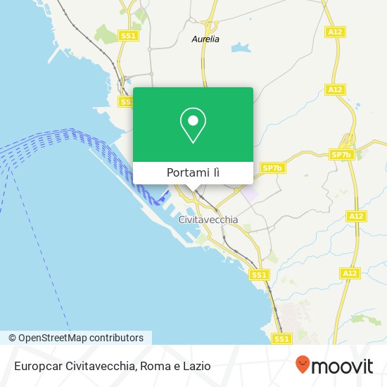 Mappa Europcar Civitavecchia