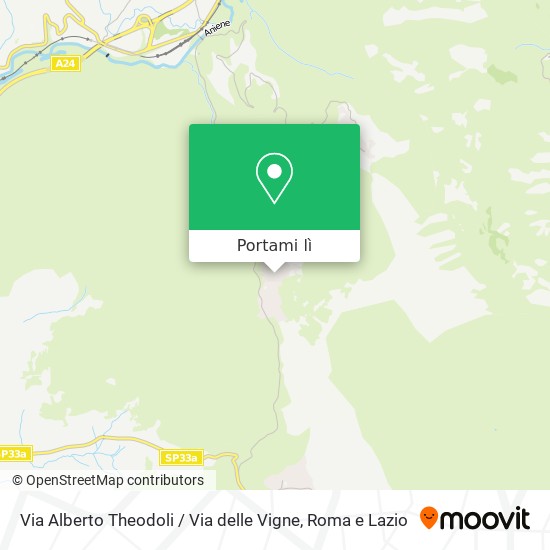 Mappa Via Alberto Theodoli / Via delle Vigne