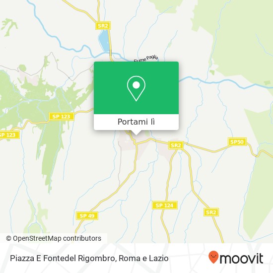 Mappa Piazza E Fontedel Rigombro