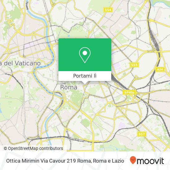 Mappa Ottica Mirimin Via Cavour 219 Roma