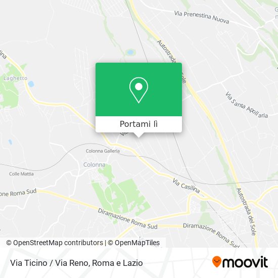Mappa Via Ticino / Via Reno