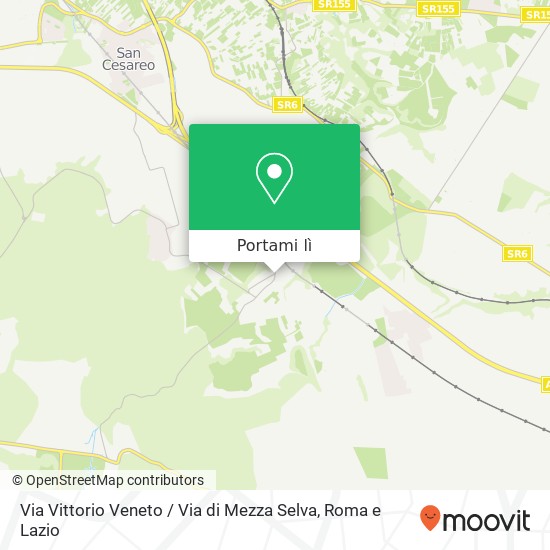 Mappa Via Vittorio Veneto / Via di Mezza Selva