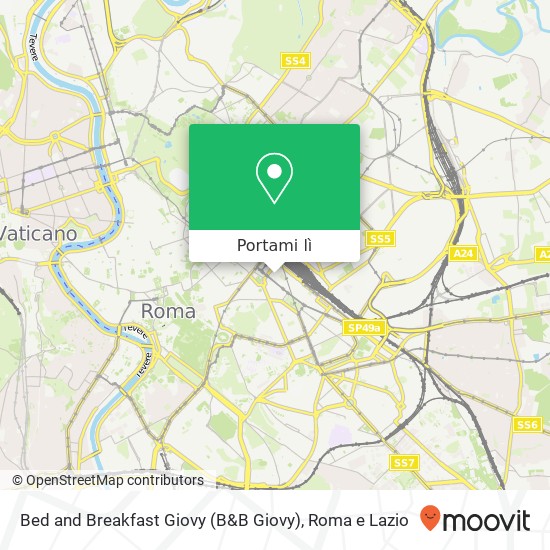 Mappa Bed and Breakfast Giovy (B&B Giovy)