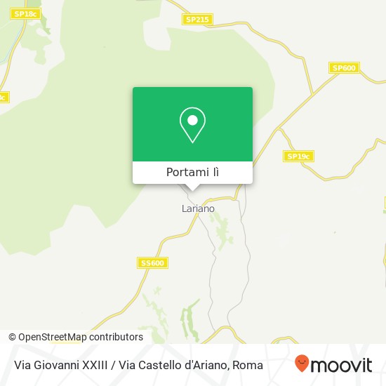 Mappa Via Giovanni XXIII / Via Castello d'Ariano