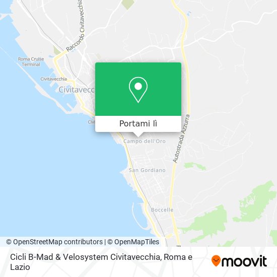 Mappa Cicli B-Mad & Velosystem Civitavecchia