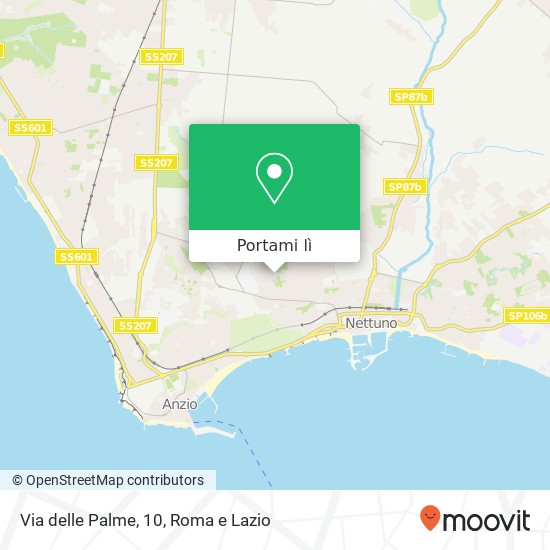 Mappa Via delle Palme, 10