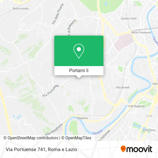 Mappa Via Portuense  741