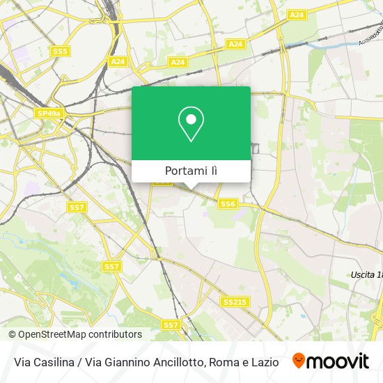 Mappa Via Casilina / Via Giannino Ancillotto