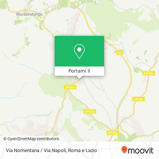 Mappa Via Nomentana / Via Napoli