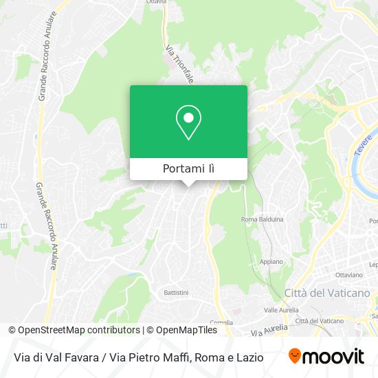 Mappa Via di Val Favara / Via Pietro Maffi