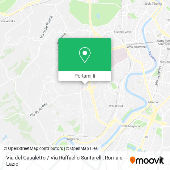 Mappa Via del Casaletto / Via Raffaello Santarelli