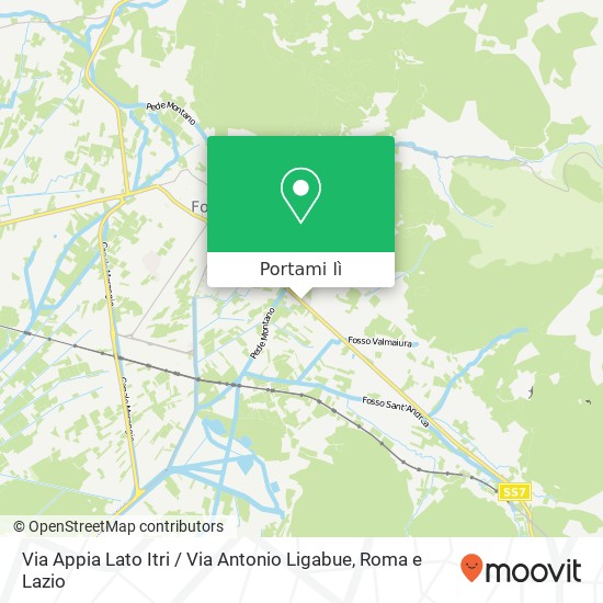 Mappa Via Appia Lato Itri / Via Antonio Ligabue