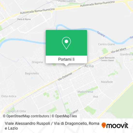 Mappa Viale Alessandro Ruspoli / Via di Dragoncello
