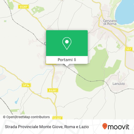 Mappa Strada Provinciale Monte Giove