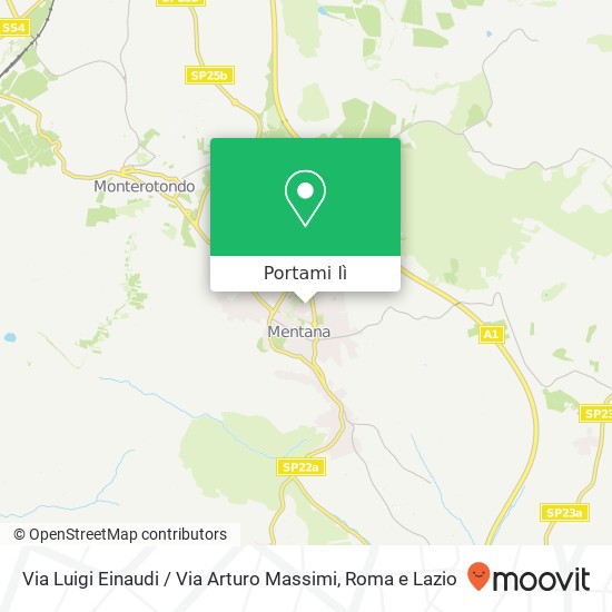 Mappa Via Luigi Einaudi / Via Arturo Massimi
