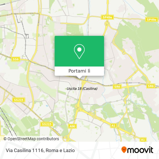 Mappa Via Casilina  1116