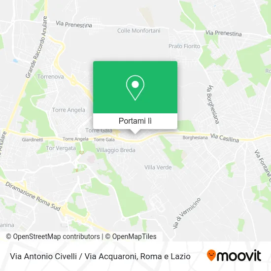 Mappa Via Antonio Civelli / Via Acquaroni