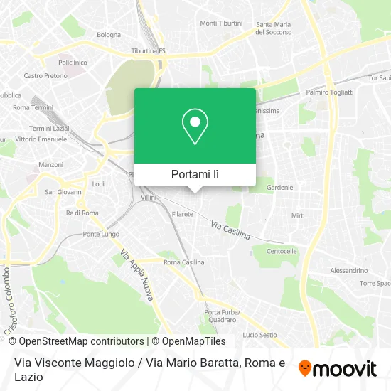 Mappa Via Visconte Maggiolo / Via Mario Baratta