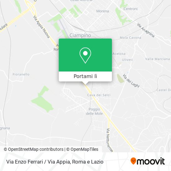 Mappa Via Enzo Ferrari / Via Appia