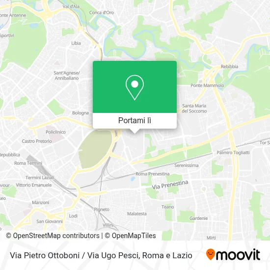 Mappa Via Pietro Ottoboni / Via Ugo Pesci