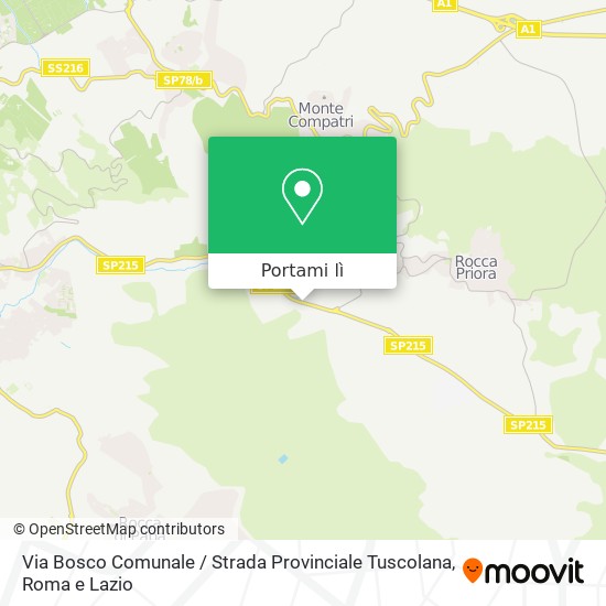 Mappa Via Bosco Comunale / Strada Provinciale Tuscolana