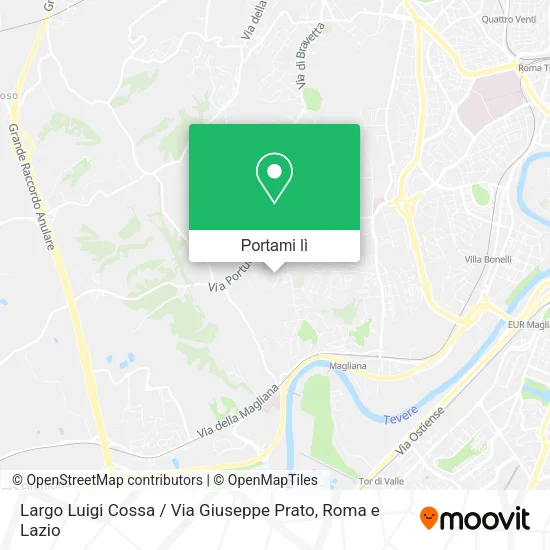 Mappa Largo Luigi Cossa / Via Giuseppe Prato