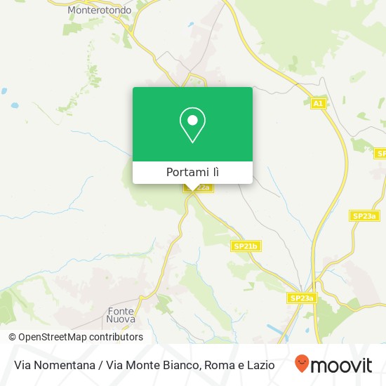 Mappa Via Nomentana / Via Monte Bianco