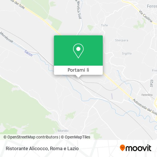 Mappa Ristorante Alicocco