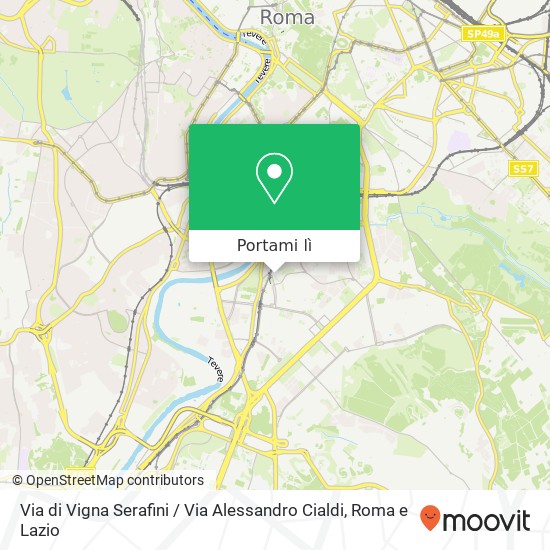Mappa Via di Vigna Serafini / Via Alessandro Cialdi