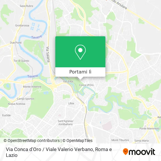 Mappa Via Conca d'Oro / Viale Valerio Verbano