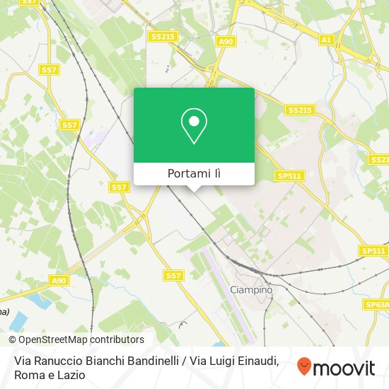 Mappa Via Ranuccio Bianchi Bandinelli / Via Luigi Einaudi