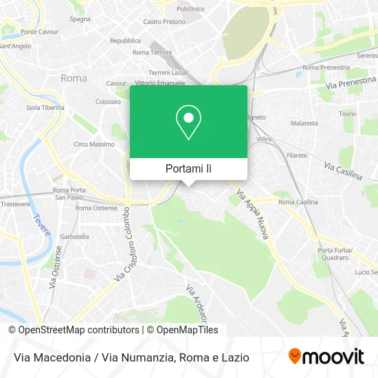 Mappa Via Macedonia / Via Numanzia