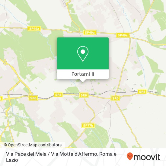 Mappa Via Pace del Mela / Via Motta d'Affermo