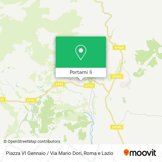 Mappa Piazza VI Gennaio / Via Mario Dori