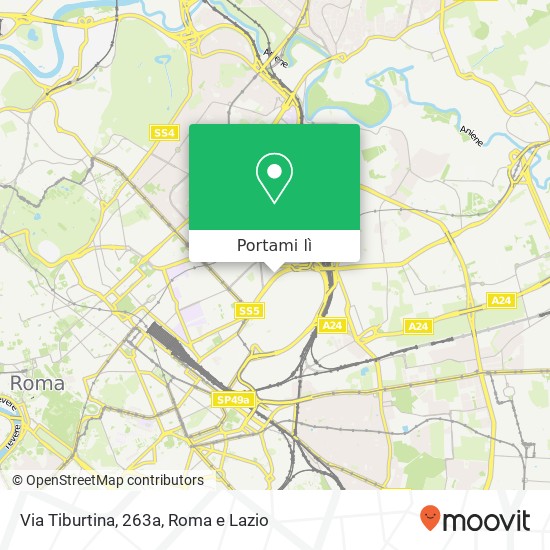 Mappa Via Tiburtina, 263a
